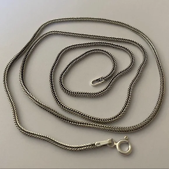 Unisex 925 silver 19.5” chain necklace